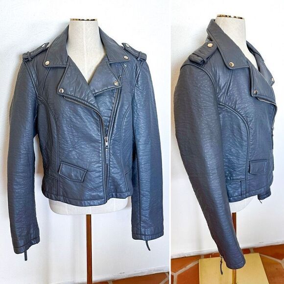 Blanc Noir Asym Moto Jacket Grey XL - Picture 1 of 2